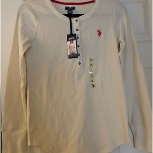 U.S Polo Association waffle weave long sleeve shirt  Tags on !